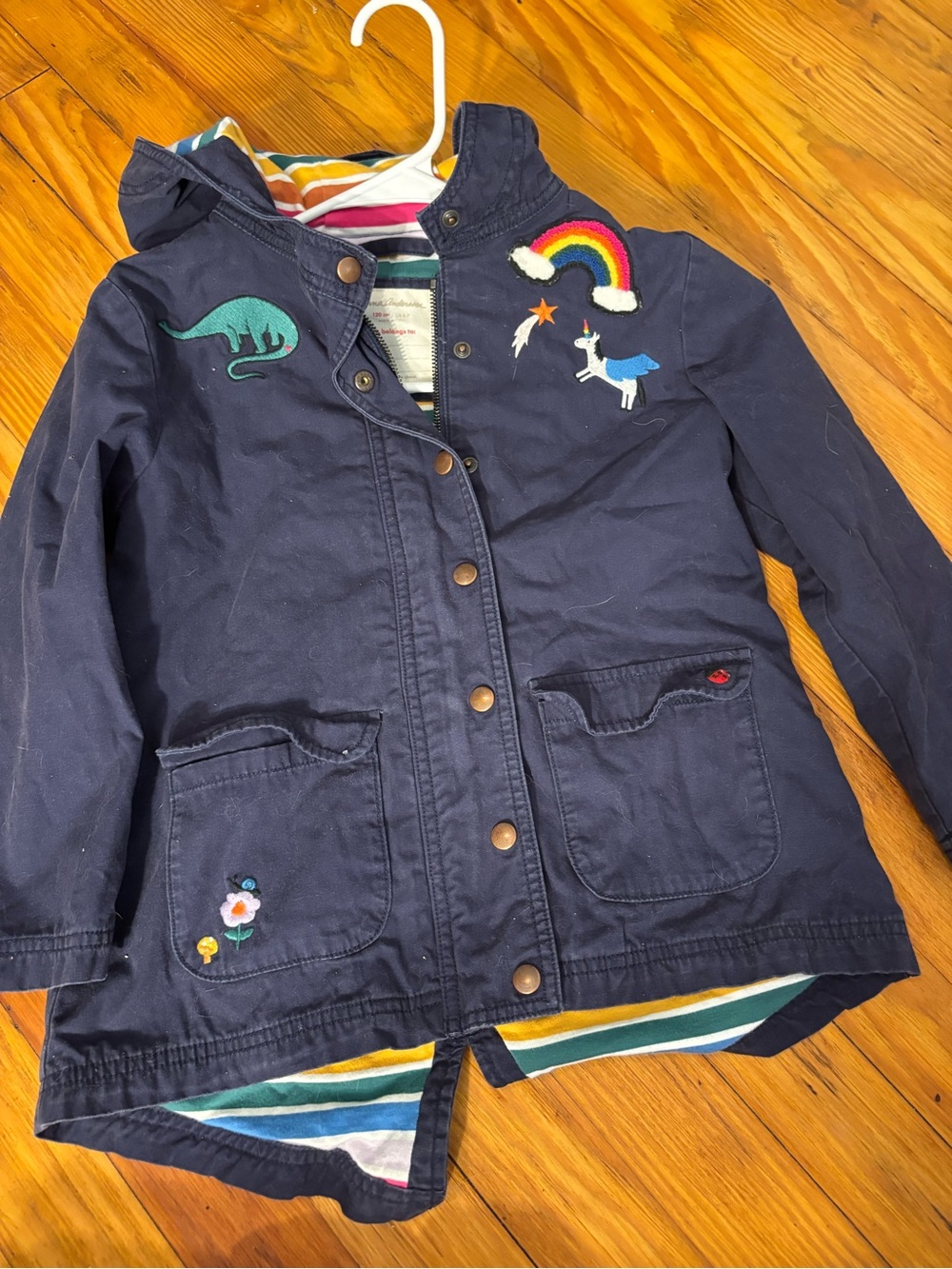 Hana Andersson Jacket with Rainbow & Dino